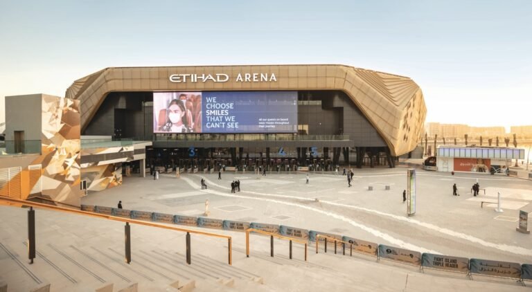 Etihad Arena exterior – Yas Island places to visit